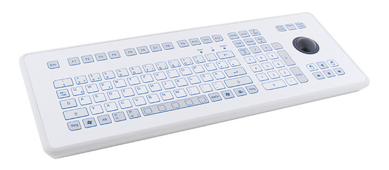 Industrieel full size folie toetsenbord met Trackball II, USB
