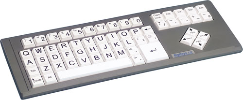 Grote Toetsen LX toetsenbord, wit, QWERTY, Hoofdletters